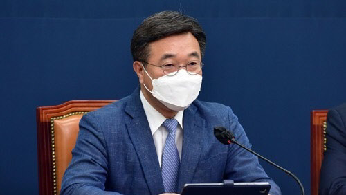 더불어민주당 윤호중 공동비상대책위원장이 9일 서울 여의도 국회에서 열린 비상대책위원회의에서 발언하고 있다.<연합뉴스>